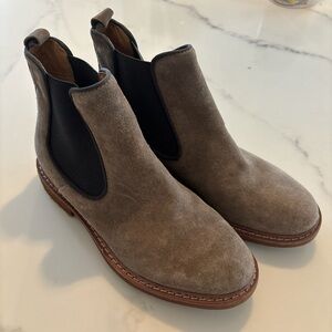 Real leather/Suede Chelsea Boots - Grey